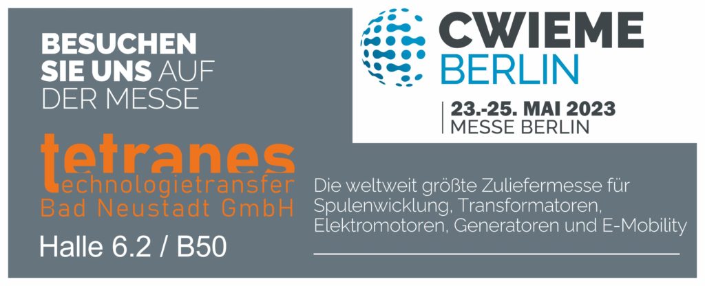 Besuchen Sie tetranes auf der CWIEME 
zwischen 23. und 25. Mai 2023 in Berlin Halle 6.2 Stand B50